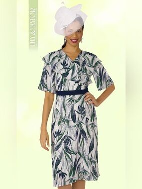 NWT Lily and Taylor Chiffon Sun Dress Sz 10